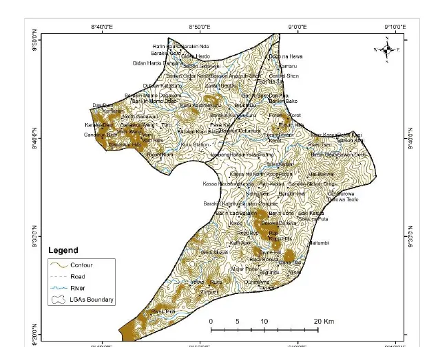 Terrain analysis for the mining assessment